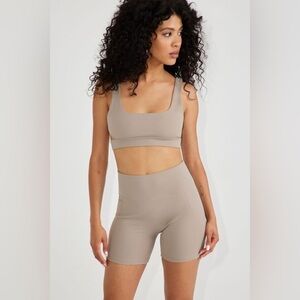 Garage Grey Beige Taupe Bike Shorts Size Small Stretch Comfy